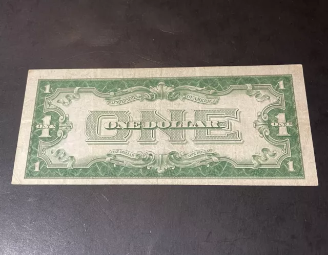 1928 A One Dollar $1 Blue Seal FUNNY BACK Silver Certificate Woods/Mellon FR1601