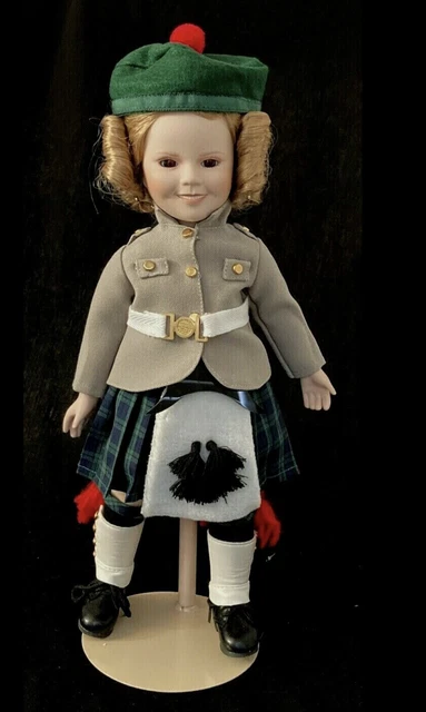 Shirley Temple Wee Willie Winkie Danbury Mint Porcelain 14" Doll NRFB COA #C8532 11