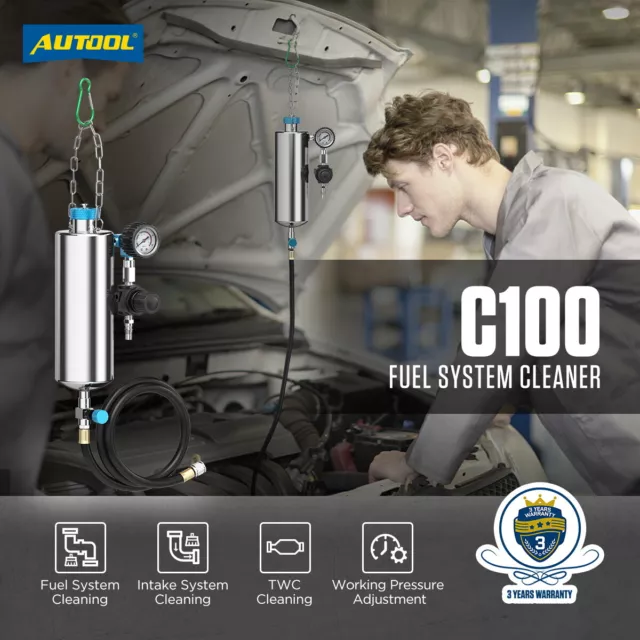 AUTOOL C100 Fuel Injector Cleaner Tester  Non-Dismantle Petrol Cleaning Machine 2