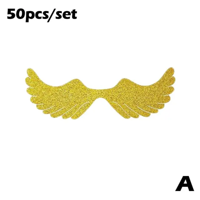 50 PCS Wizard Party Chocolate Decoration Golden Snitch Wings Chocolate  Decoration, Snitch Wings Wafer Cupcake Toppers with 50pcs Glue Point, Wafer