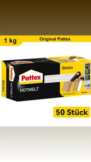Pattex Holmet Sticks Heißklebestifte Heißklebesticks Heißklebe Ø 11mm 50 Stück