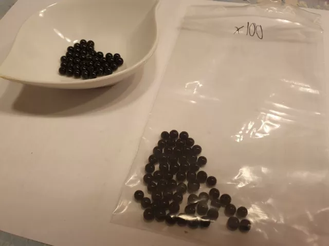 ONYX Lot de 100 Perles - Diamètre 5 mm ; 2 trous