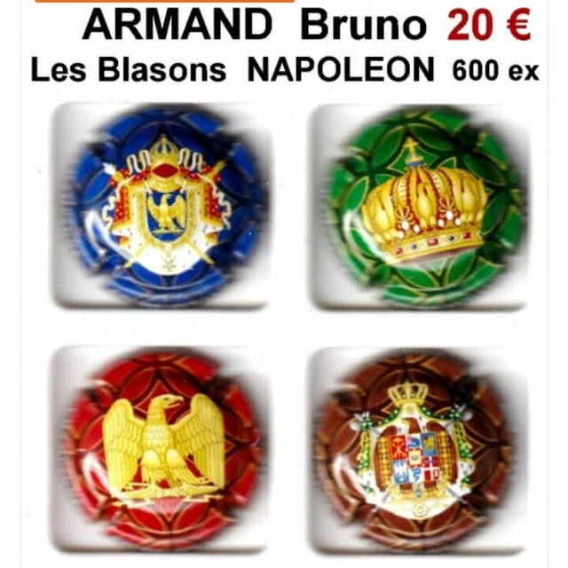 CAPSULE DE CHAMPAGNE ARMAND BRUNO blasons Napoleon EUR 20,00 PicClick FR