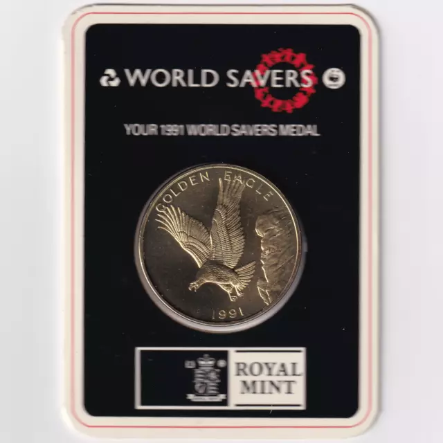 1991 World Savers Golden Eagle Medal in Presentation Pack