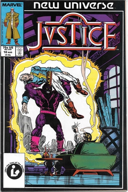 Justice Comic Book #10 Marvel Comics 1987 VERY FINE-