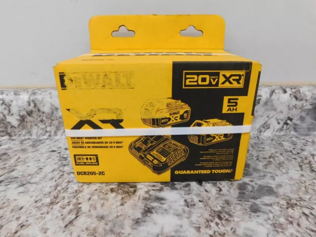 DeWalt DCB205-2C 20V MAX Starter Kit 5AH 2 Pack + Charger BRAND NEW SEALED!