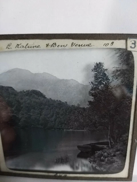 GWW VICTORIAN Glass Magic Lantern Slide loch katrine C1890 SCOTLAND PHOTO
