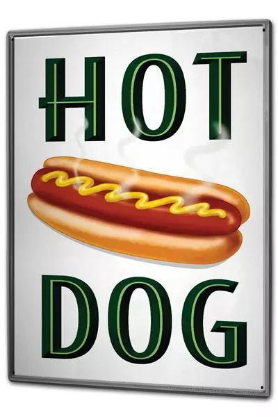 Blechschild XXL Retro  Hot Dog