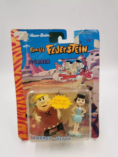 Barney & Betty Familie Feuerstein Flintstones Tim Toy 1994 MOC Figure