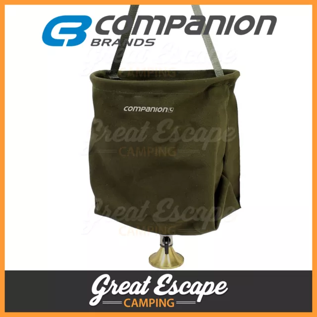 Companion Canvas Shower Bucket 20 litre Camping Shower Bag with Rose