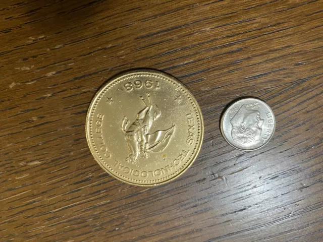 1968 Texas Tech Red Raiders Lubbock Tx Football Schedule Coin Token Enco Swc