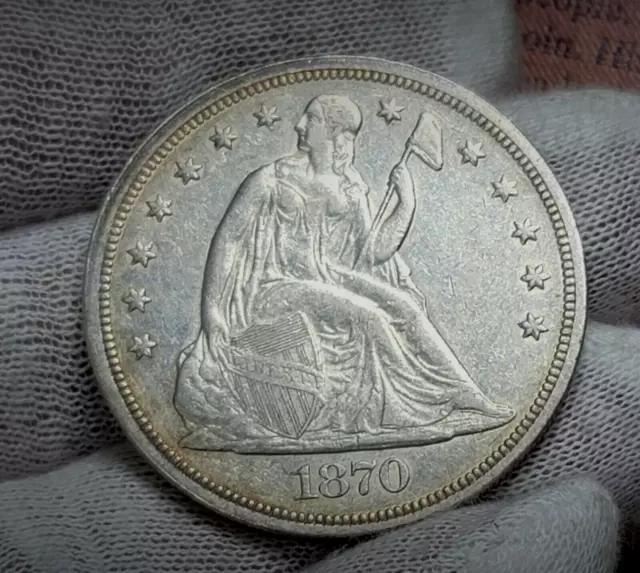 1870 $1 SEATED LIBERTY ONE DOLLAR NO RESERVE 👀SEE THE OTHERS We Listed A17