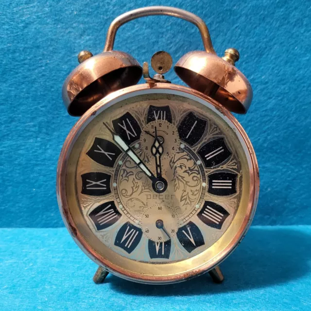 ORIGINALE ⭐ Orologio Sveglia da Tavolo PETER Vintage anni 60' - Made in Germany