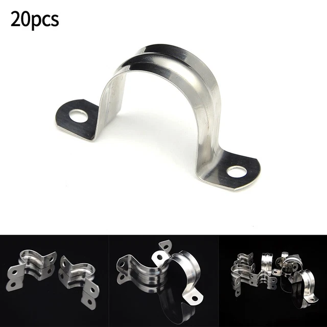 20 pièces clip de tuyau de conduite en forme de U sangle de selle tube en acier