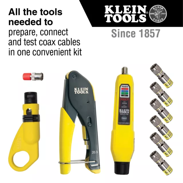 Klein Tools VDV002-818 Coax Cable Installation & Test Kit 2
