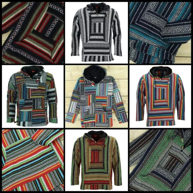 Sudadera con Capucha Cárdigan Gheri Algodón Baja sin Forro Hippy Chaqueta Jersey