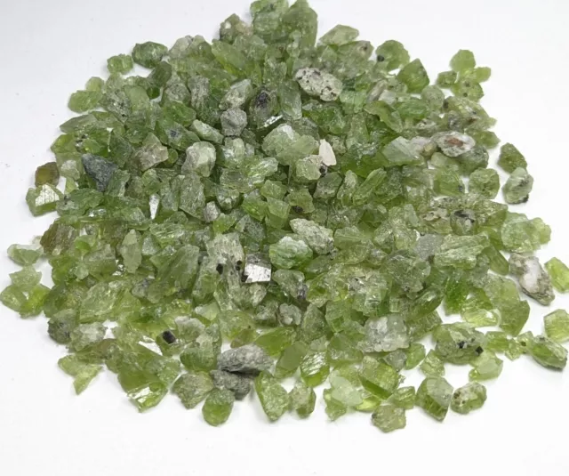 Lot Of Natural Rough Green Diopside Crystals From Afghanistan, 331 Grams