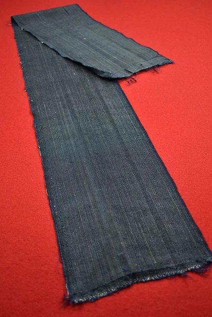 Vintage Japanese Fabric Cotton Antique Boro Patch Indigo Blue SHIMA 42"/MM33/50