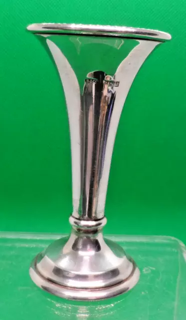 Antique Solid Silver Bud Vase  approx 29,gms…weighted 1965