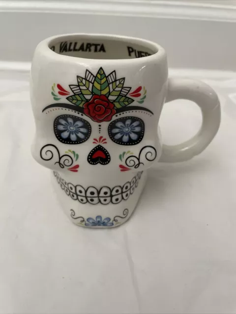 Day Of The Dead Sugar Skull Coffee Mug Puerto Vallarta
