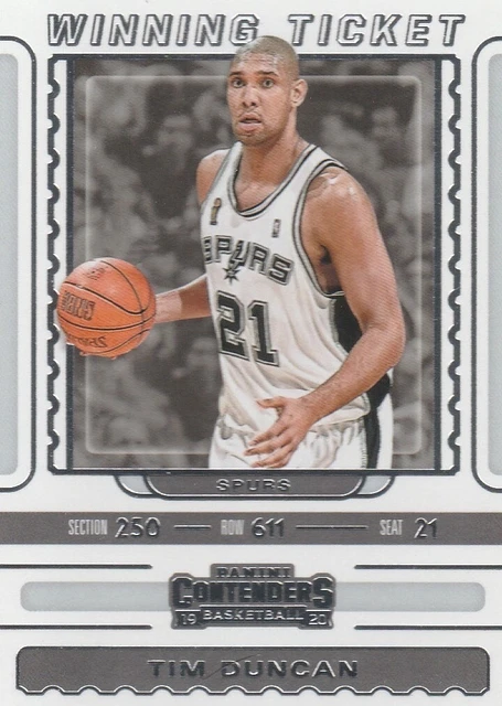 2019-20 Panini Contenders Basketball Winning Ticket #23 Tim Duncan Spurs