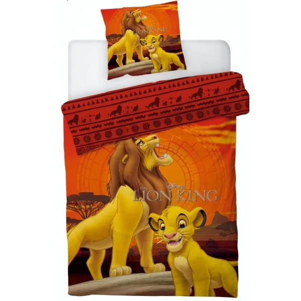 Disney - Parure de Lit Enfant Le Roi Lion Simba - Housse de Couette