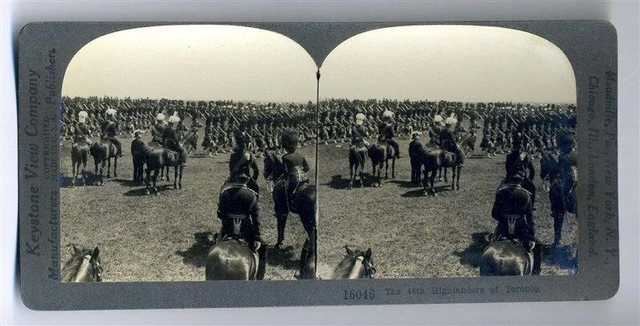 Keystone Stereoview 48th Highlanders of Toronto World War 1