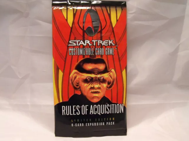Star Trek Ccg Rules Of Acquisition Sealed Booster Pack Of 9 Cards