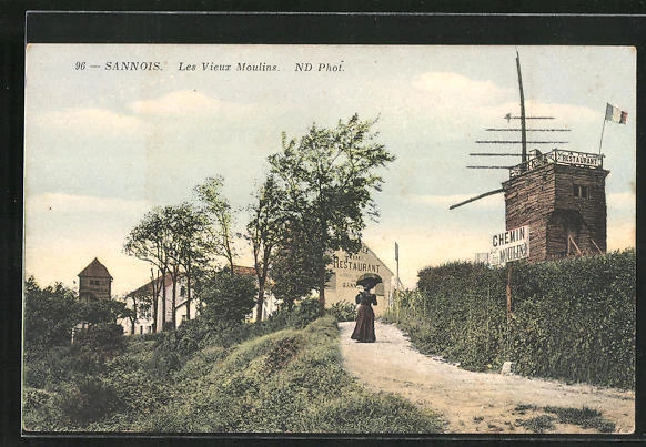 CPA Sannois, Les Vieux Moulins