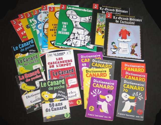 Lot 22 Revue Canard Betisier Dossiers Dictionnaire Poche Caricature Politique