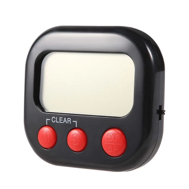 KITCHEN TIMER, DIGITAL Visual Timer Magnetic Clock Stopwatch ...