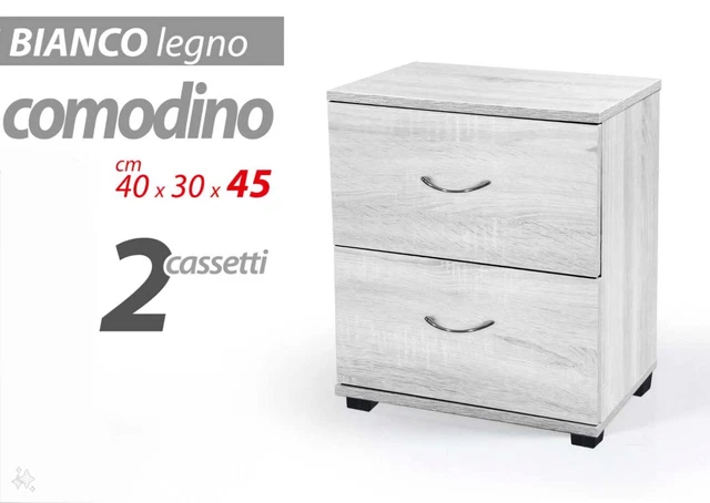 Comò Riano A 5 Cassetti - Bianco, Con Maniglie Metalliche - Foto 10