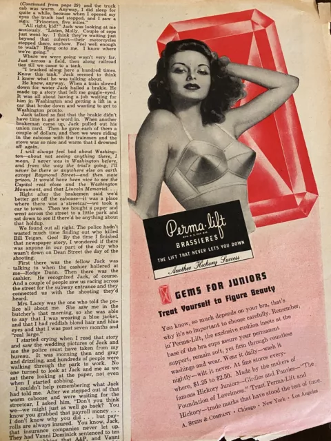 ORIGINAL PRINT AD 1954 PERMA-LIFT Bras Bra Girdles Undergarments