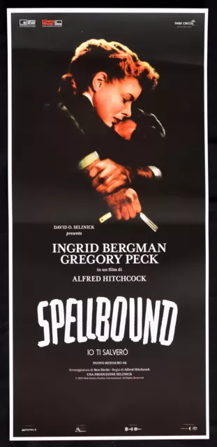 locandina SPELLBOUND io ti salverò alfred hitchcock bergman peck B183