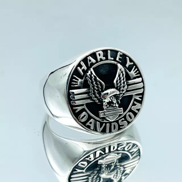 Herren-Ring aus 925er-Sterlingsilber, Eagle-Modell, Harley Davidson,... 3