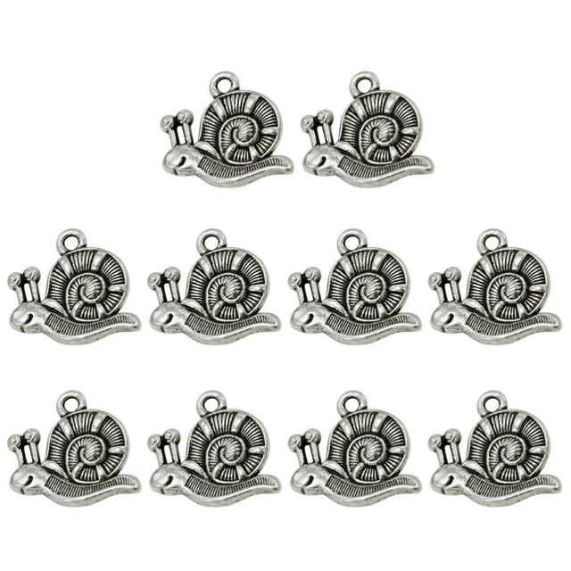 10PCS Alloy Snail Charm Animal Pendants Charms DIY Jewelry Making Accessory for