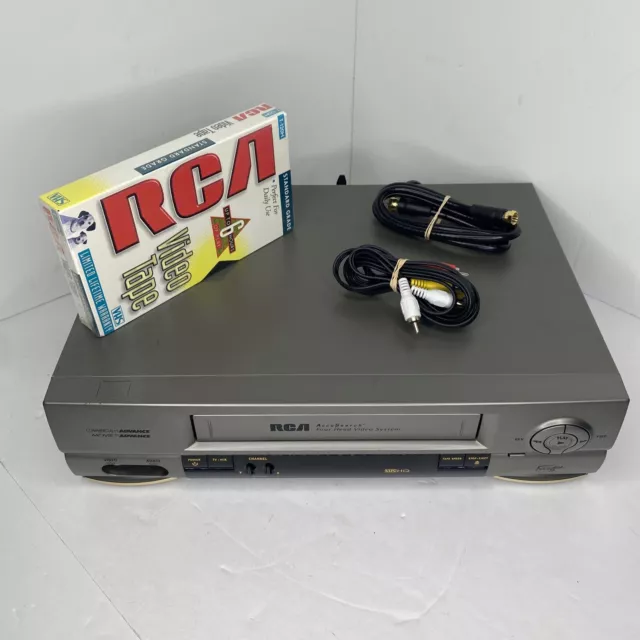 Reproductor de Grabadora de Casete de Video VHS RCA VR522 VCR 4 Cabezales - Probado/Funciona