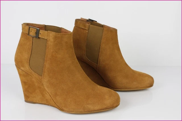 Bottines Boots MINELLI Daim Camel T 41 TBE