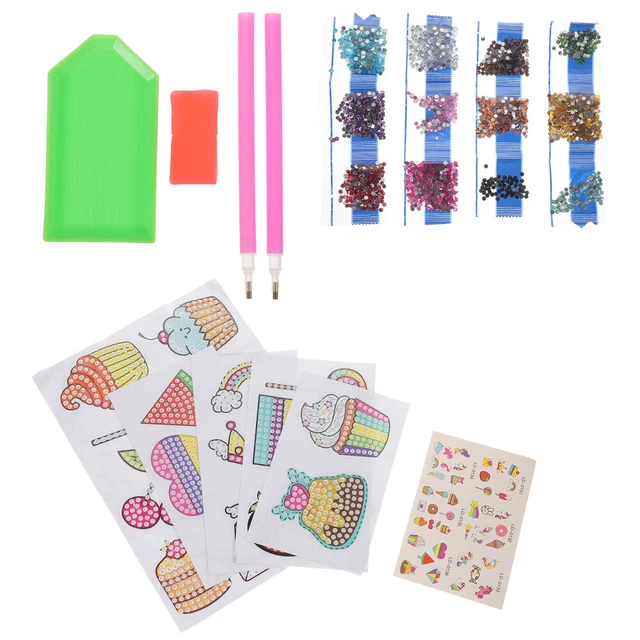 Pegatinas de diamantes para niños kits de pegatinas de taladro para niños diamantes brillantes