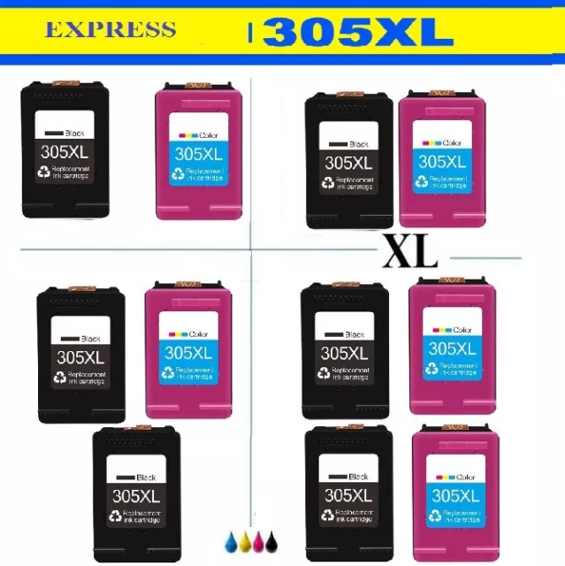 Cartucce Inchiostro Compatibili per HP Deskjet Plus 4130 E 41324140 4152 305 XL