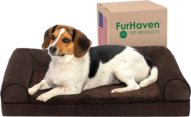 Orthopedic Dog Bed for Medium/Small Dogs W/ Removable Bolsters & Washable Cover,