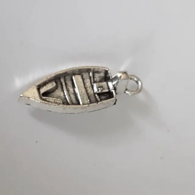 New Lot 4 silverplate nautical charms anchor boat great for bracelet pendant