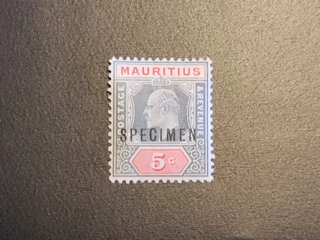 Mauritius Specimen Stamp KEVII 5 Cents Mint Nice Old Specimen Stamp