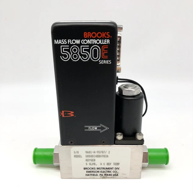 Brooks Instrument 5850E Mass Flow Controller O2 Gas 5 SLPM 5850EC4BM4YB2A Brooks Instrument 5850E Mass Flow Controller O2 Gas 5 SLPM 5850EC4BM4YB2A