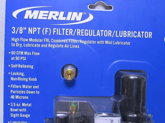 MERLIN 3/8 in. NPT(F) Filter /Regulator/Lubricator 58184