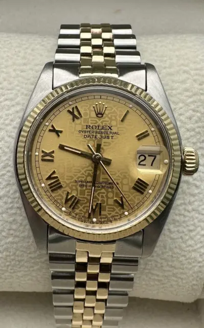 Rolex Midsize 31mm DateJust Oyster Perpetual 6824 Converted to 6827 SS/14K