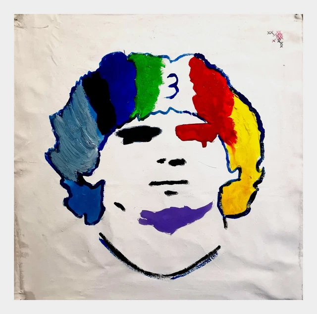 quadro Maradona pop art speciale scudetto '  dipinti a mano  opera unica