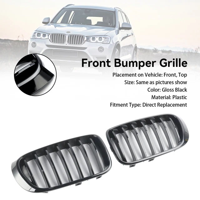 Calandre Avant Noire à Mailles Verticales Pour BMW X4 G02 / X3 G01 G08 (2018-2021) - Artudatech