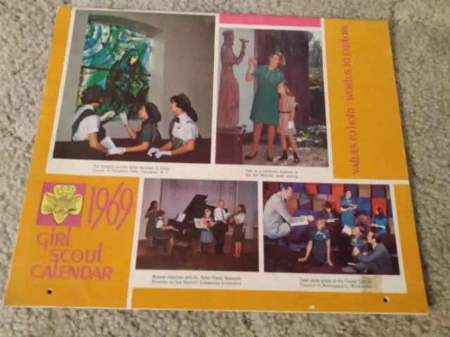 Vintage 1969 Girl Scout Calendar!