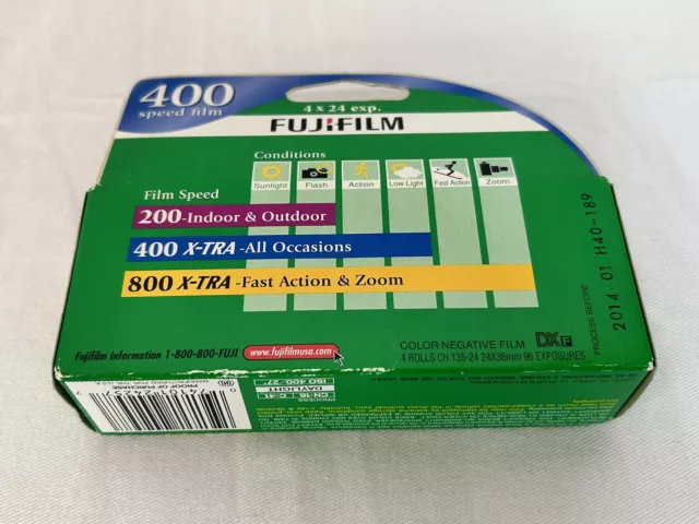 Película de 35 mm Fujifilm 4x24 Exp Superia X-TRA 400 paquete de 4 (XTRA400) NUEVA Expiración 2014-01 3